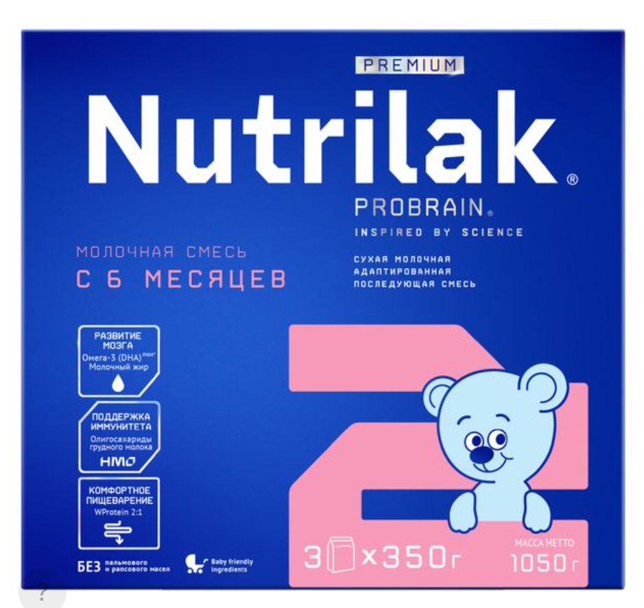 фото упаковки Nutrilak Premium 2 Смесь молочная сухая последующая