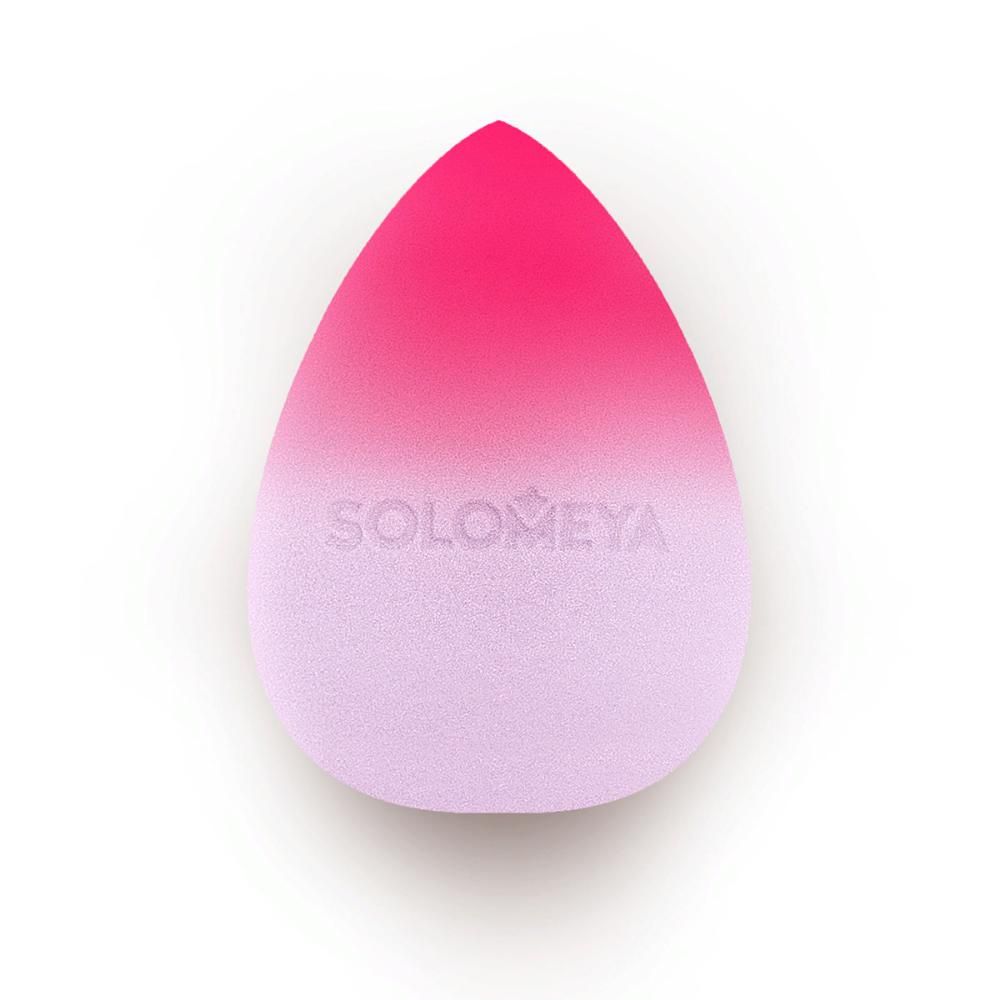 Solomeya Спонж для макияжа меняющий цвет, Purple-Pink, 1 шт.