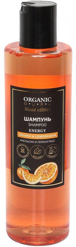 фото упаковки Organic Guru Шампунь Апельсин и лемонграсс