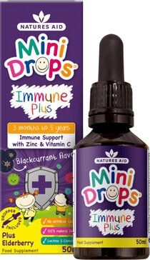 Natures Aid Комплекс для иммунитета с Цинком и Витамином C, капли для приема внутрь, для детей с 3 лет, 50 мл, 1 шт.